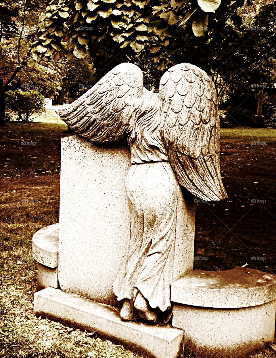 Angel gravestone