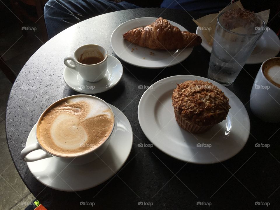 Breakfast at coffee house