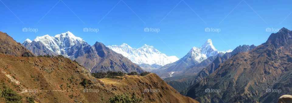 Scenic view of mount Everest