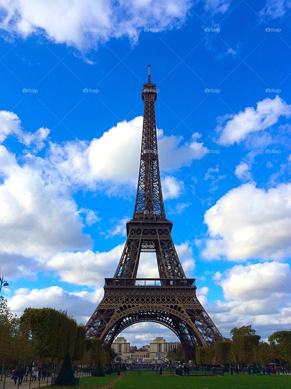 Eiffel Tower with museum of man