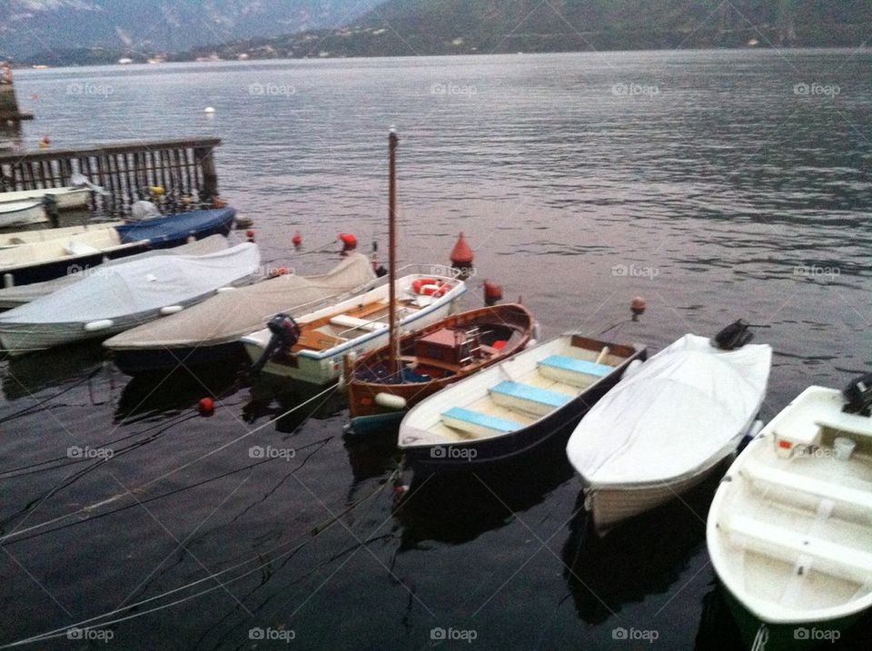 Boats on Como lake