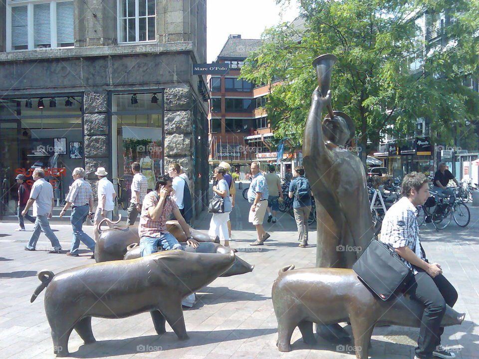 # City center# Crowd# People# Bremen# Belgium#