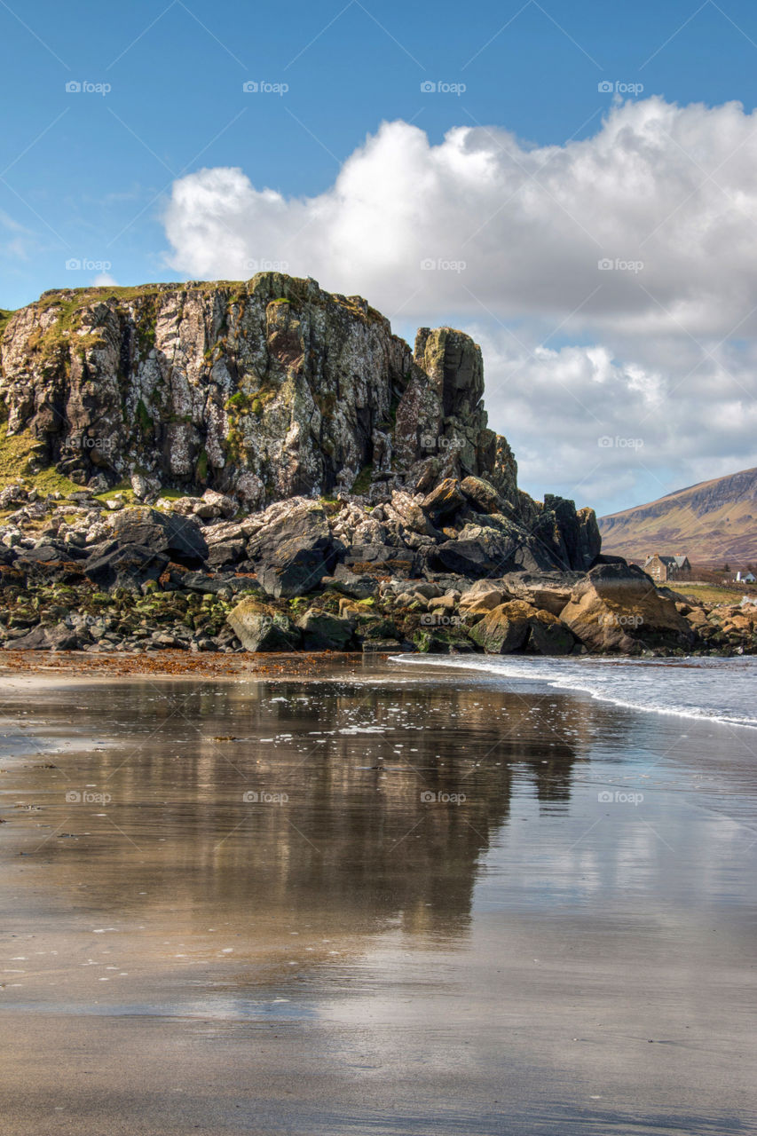 View of staffin beach, Scotland