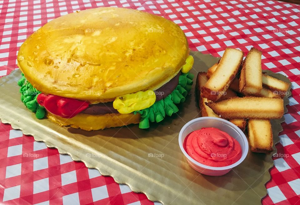 Hamburger cake 