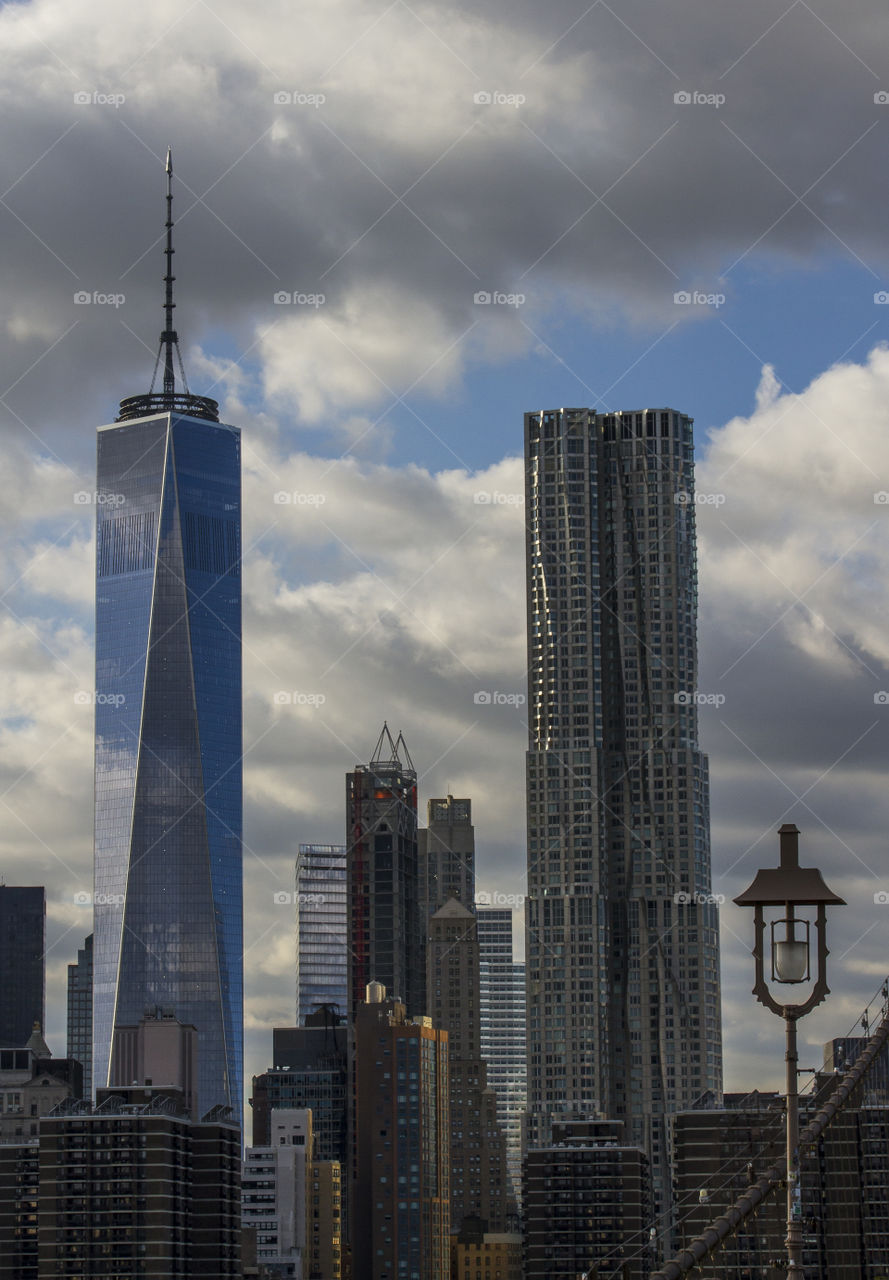 World Trade Center, view from Brooklyn Bridge 