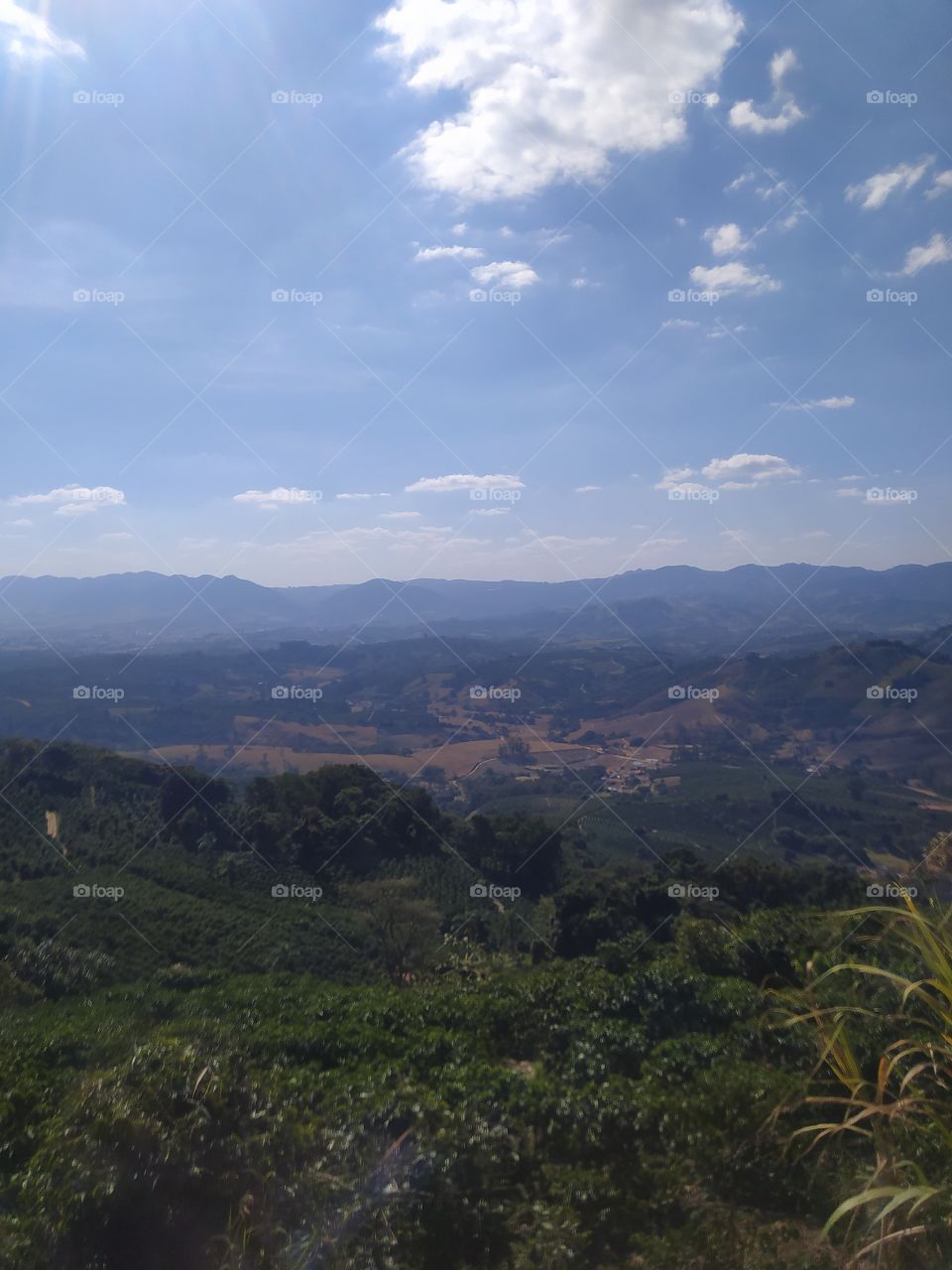 Vista das elevações da cidade de Andradas.