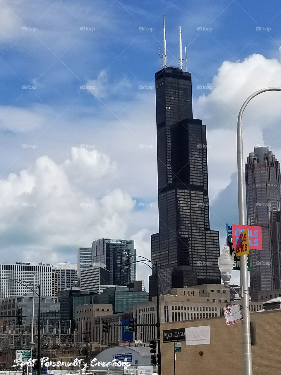Original shot of downtown Chicago