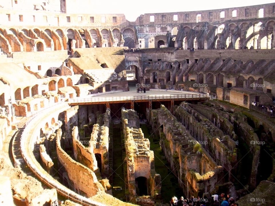 Interior Colosseum, Rome, Italy