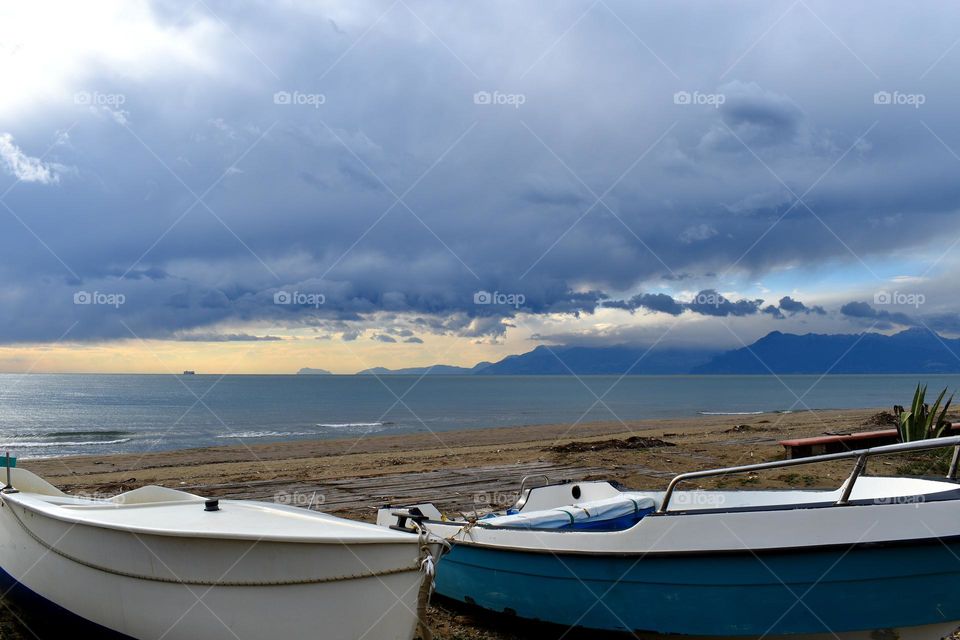 sea view in autumn