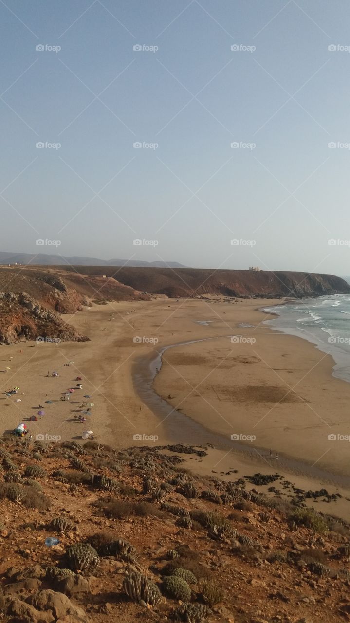 la plage sauvage/the wild beach in the region of Mitlft,IFNI,Morocco