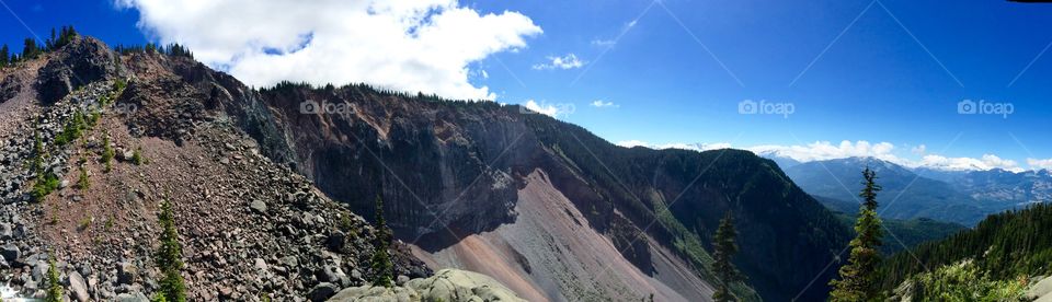 An amazing viewpoint called Barrier Lookout. Located high up in the mountains along the trail towards Garibaldi Lake