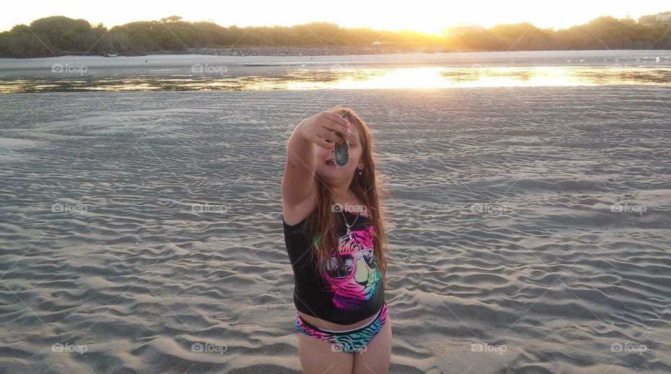 finding treasure on the beach