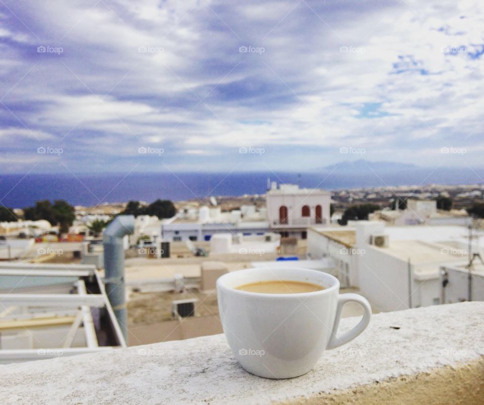 coffee at Santorini 