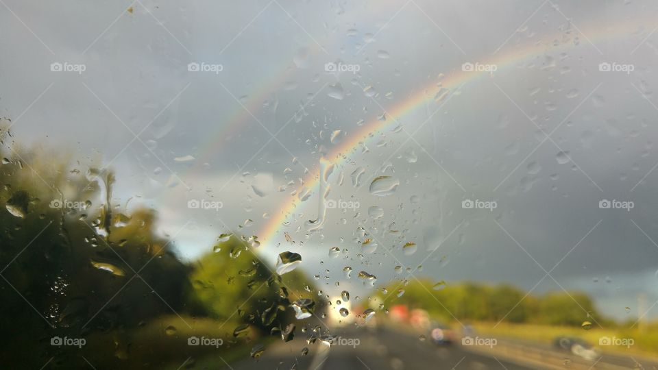 Waterdrop on glass