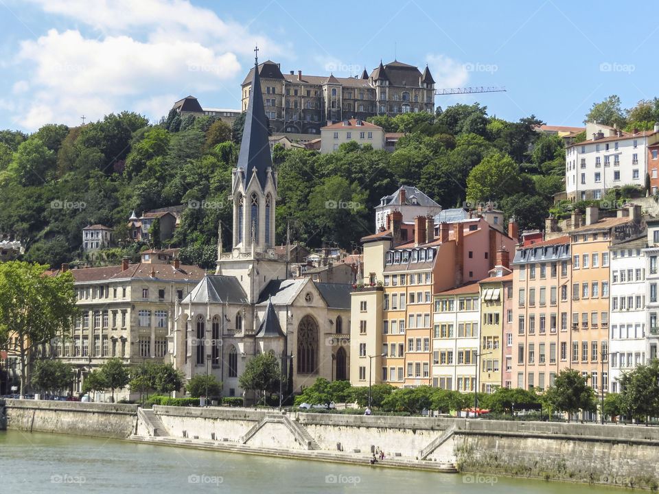 Vieux lyon. View from the bridge