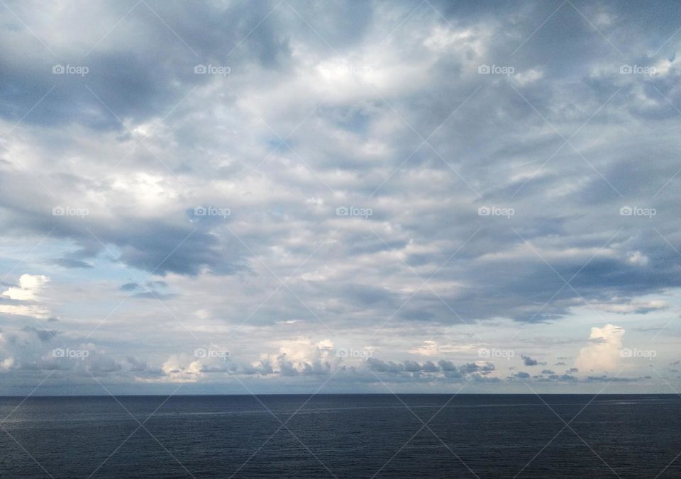 Cloudscape on the sea, Cumulonimbus cloud collection.