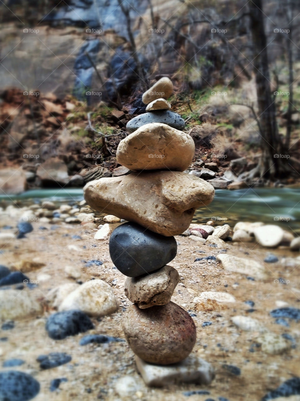 of stones sand river by curly_phil