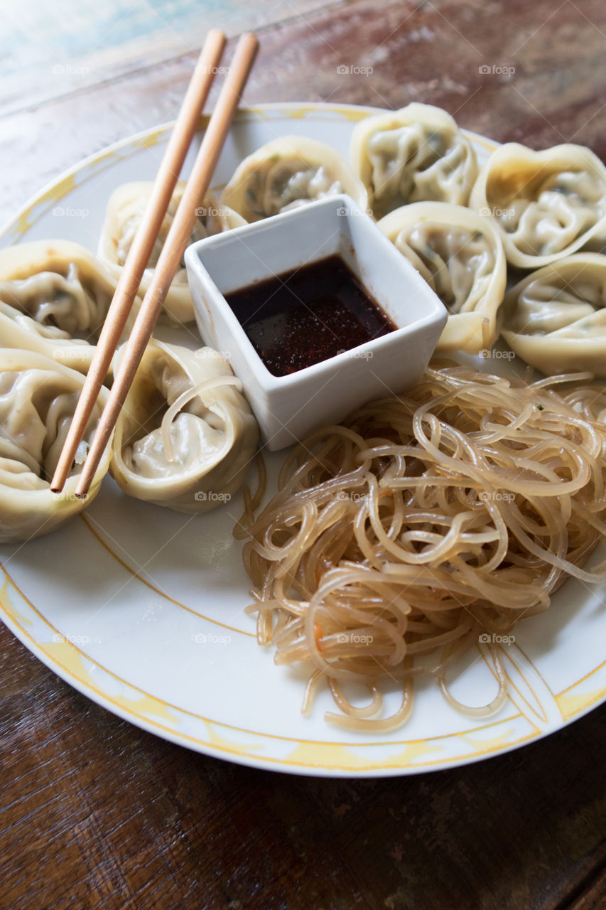 Delicious Korean dumplings 