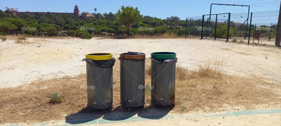 Reciclaje en el parque