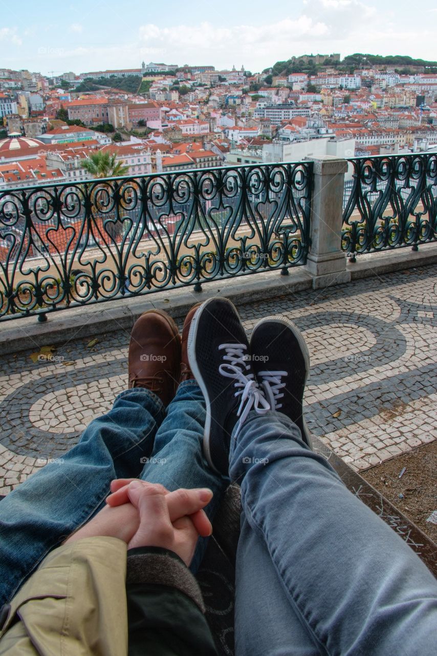 Holding hands in lisbon 