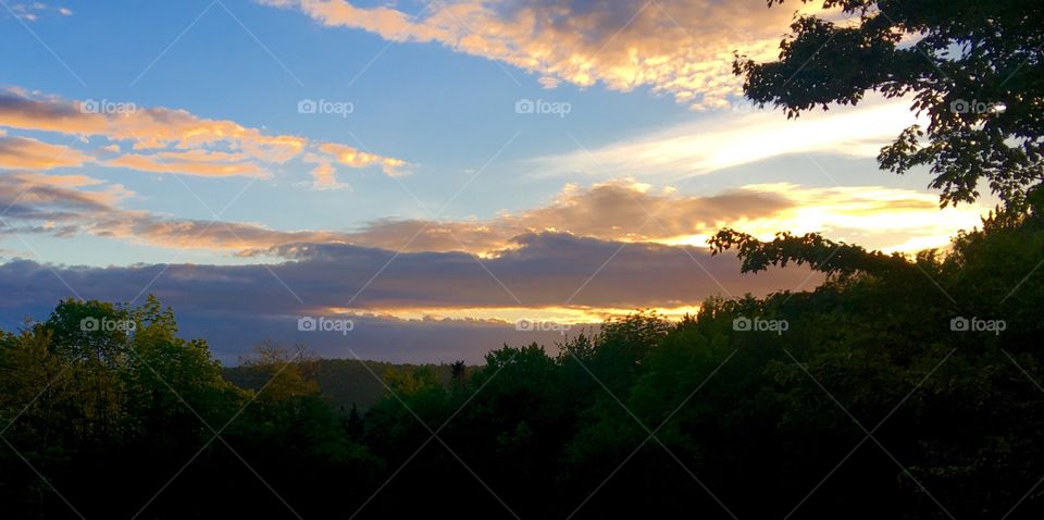 Sunset and clouds