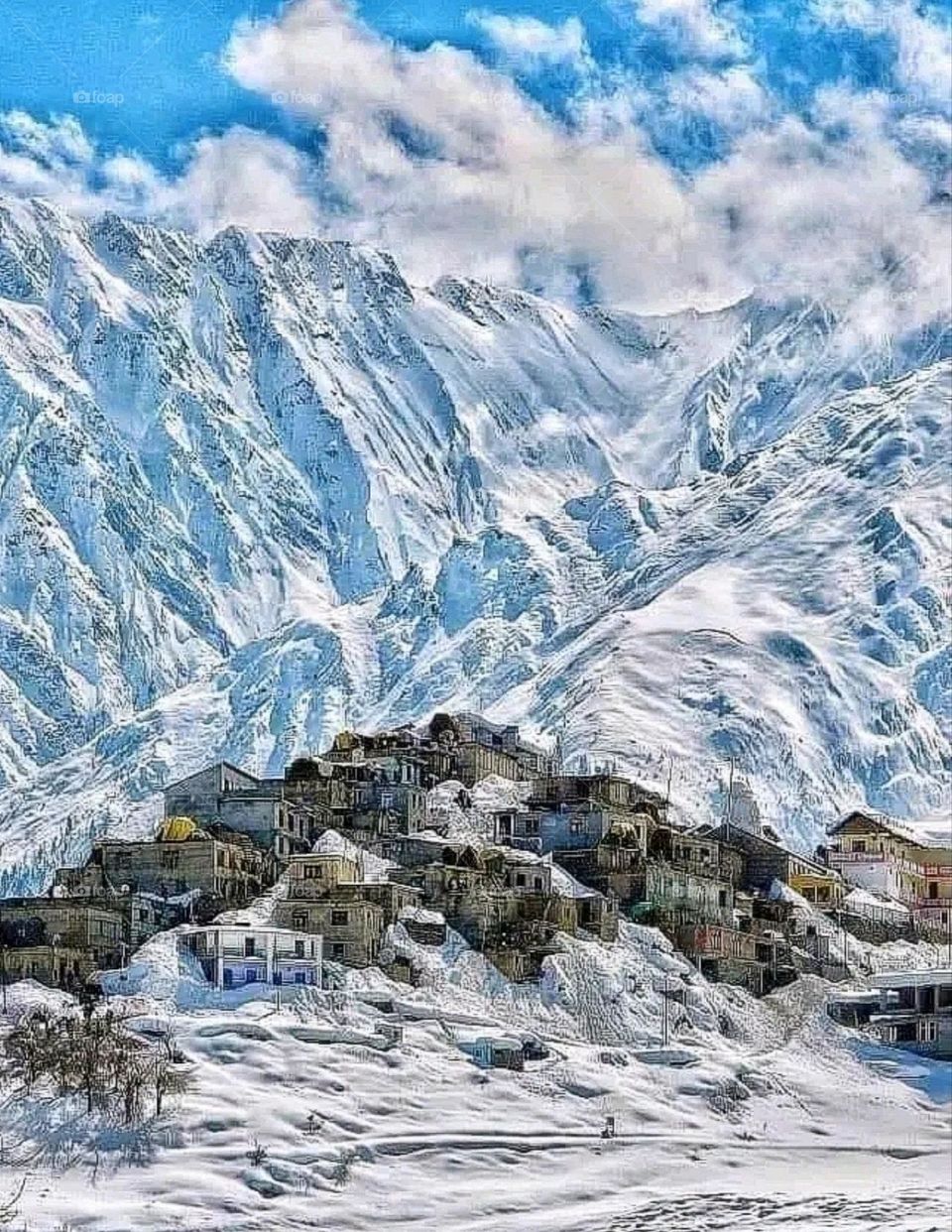 A most beautiful and attractive view of a mountain.