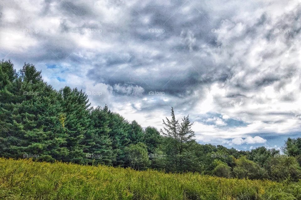 Lake Mohegan before the rain...