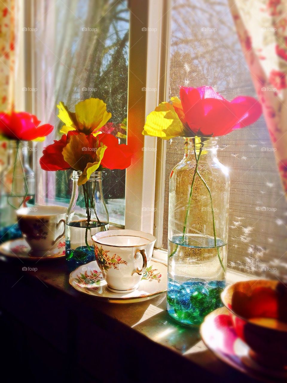 Flowers in window 