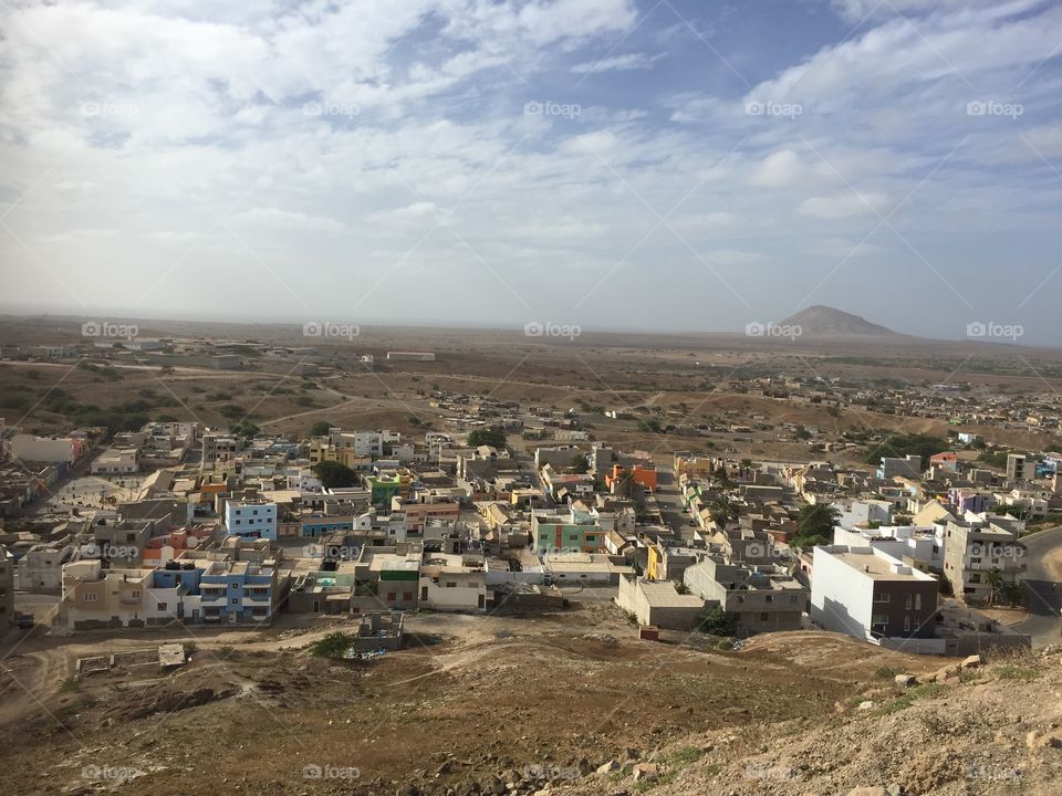 View over Espargos in Cape Verde 