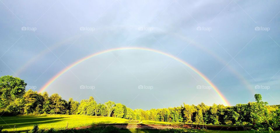 Beautiful double rainbow in the Hudson Valley!!