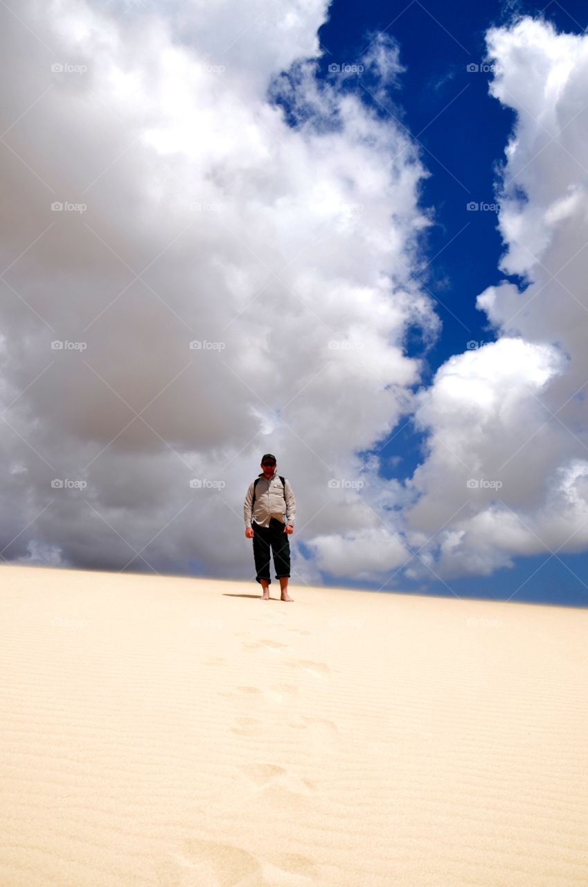 Sand dunes on Fuerteventura island 