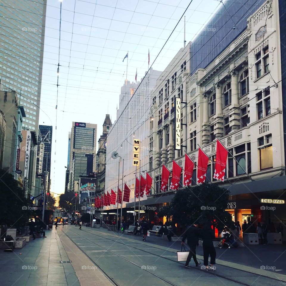 Shopping street of Melbourne 