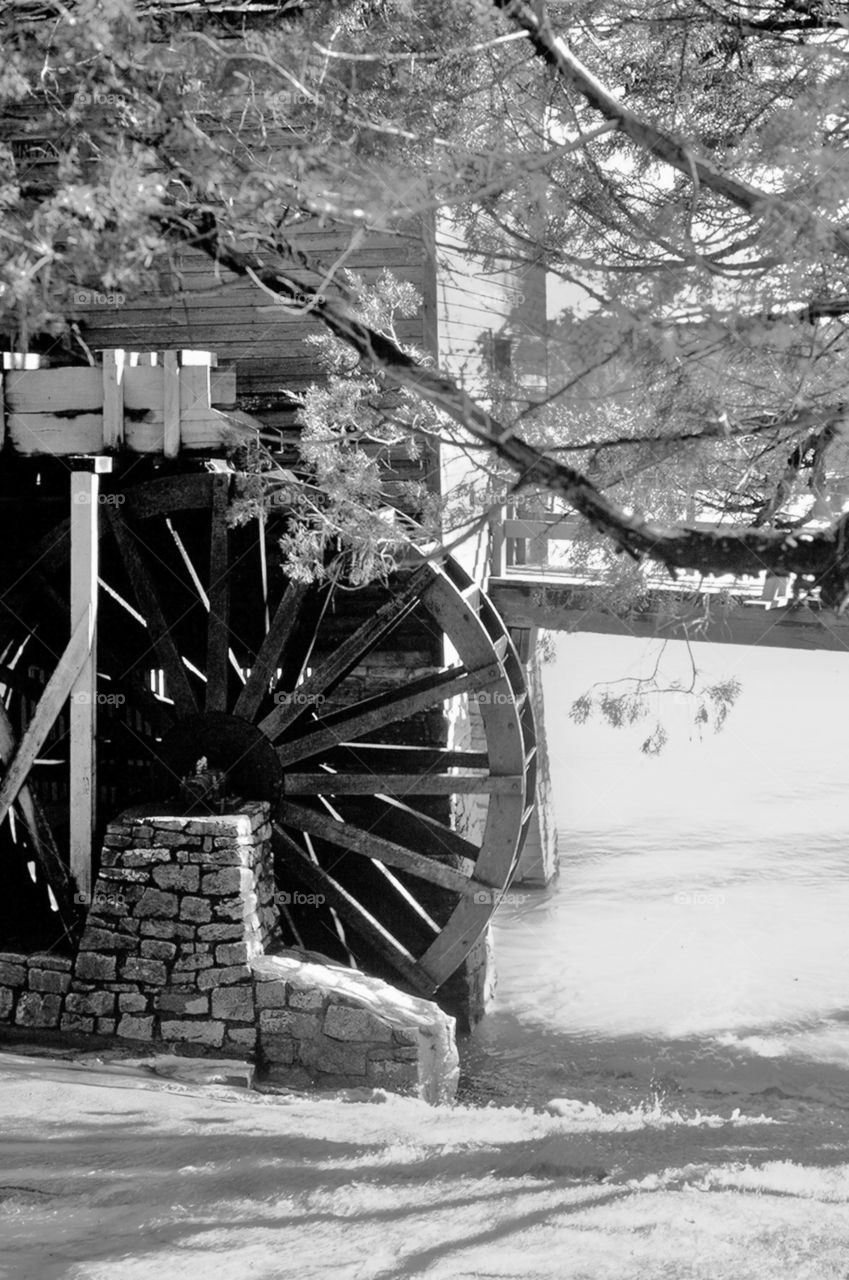 Old Mill  with a water wheel