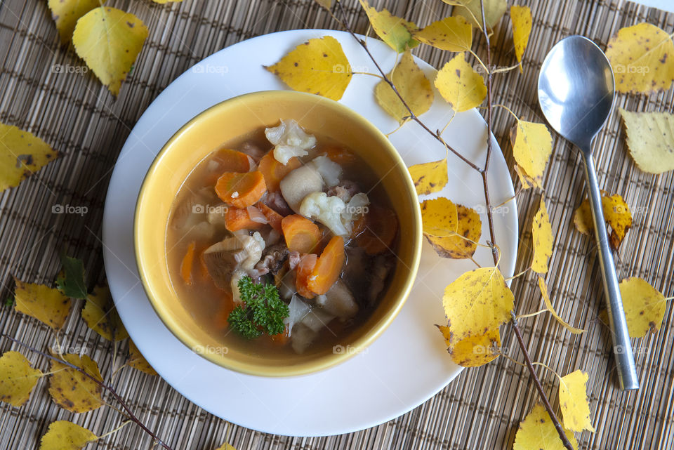 Mushrooms soup