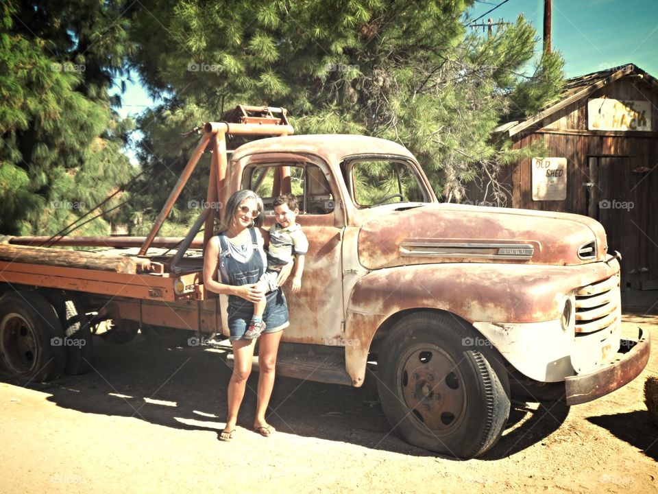 Old tow truck.