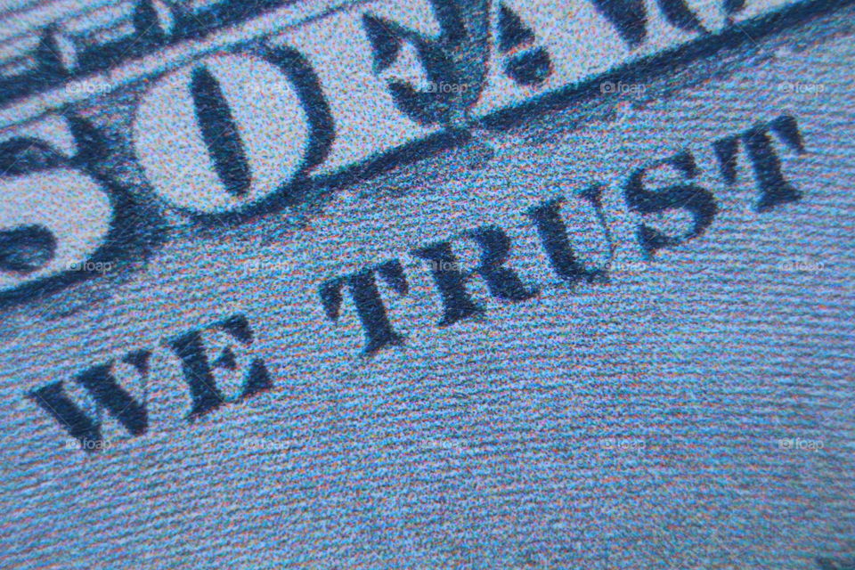 we trust text dollar bill