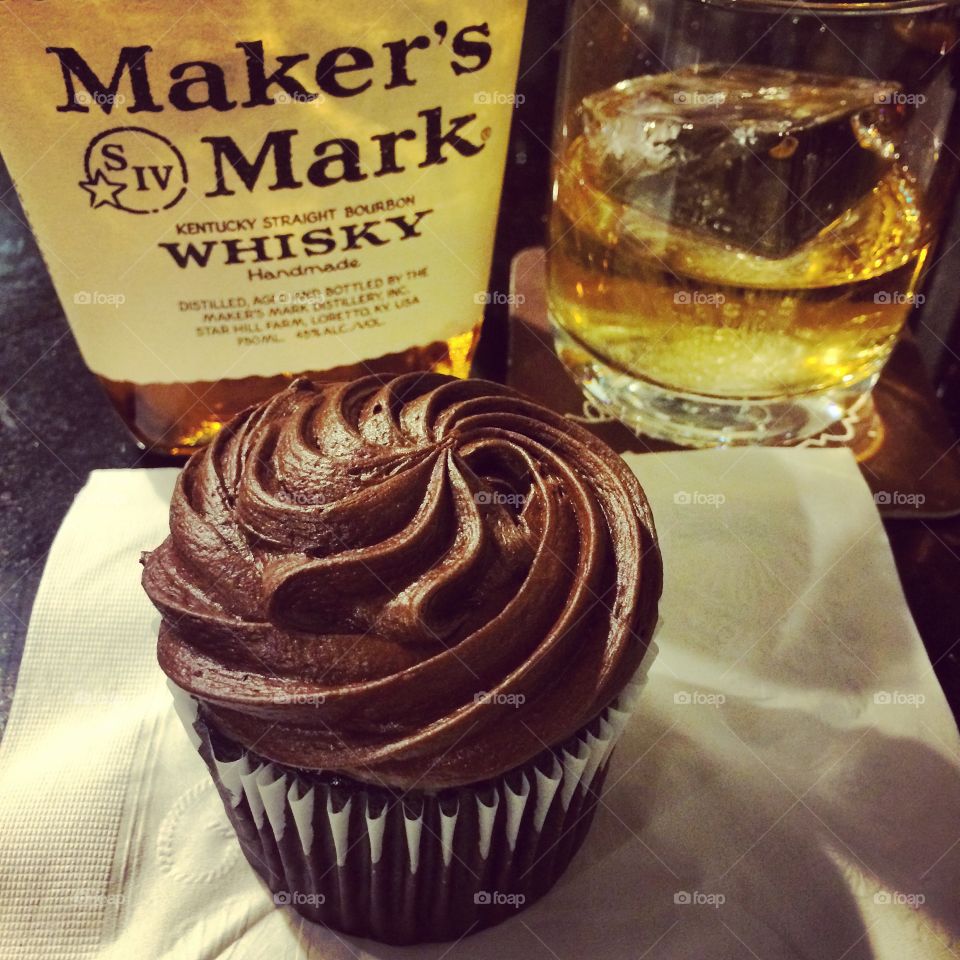 Bourbon and cupcake