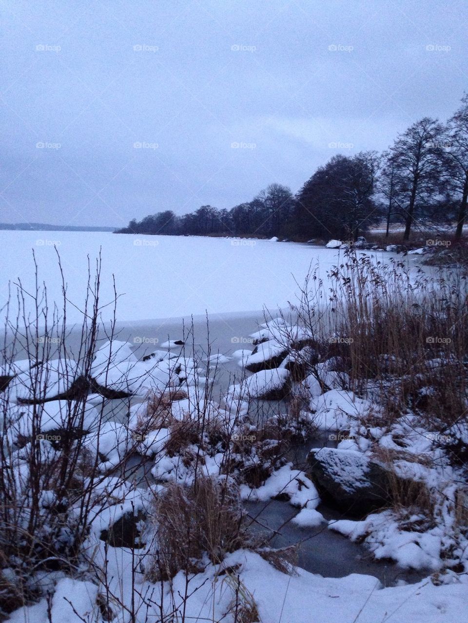 Frozen lake
