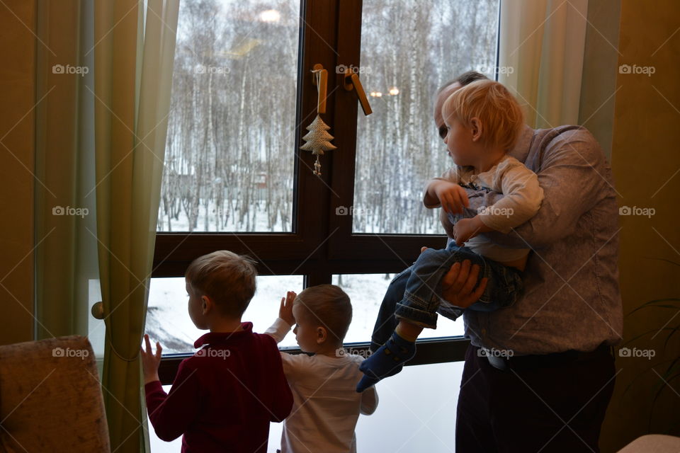 Child, People, Baby, Son, Window