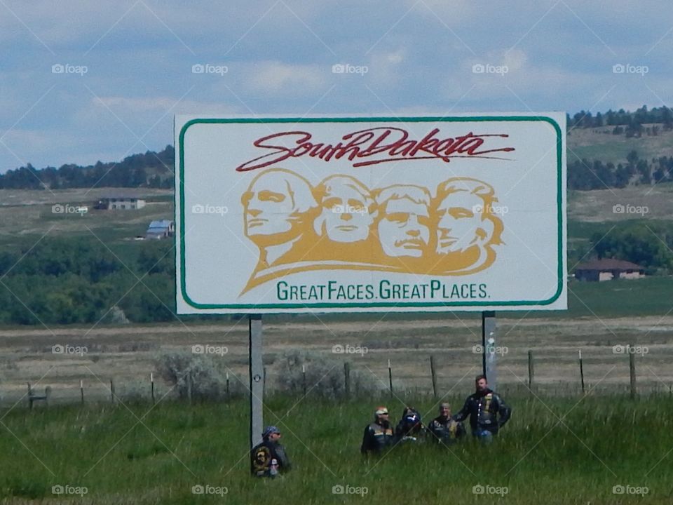 South Dakota road sign