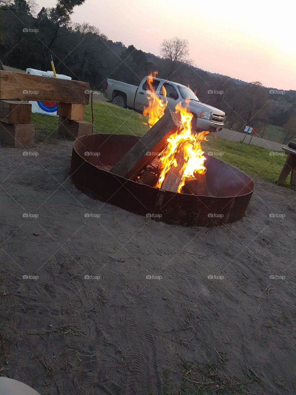 chill by the fire pit