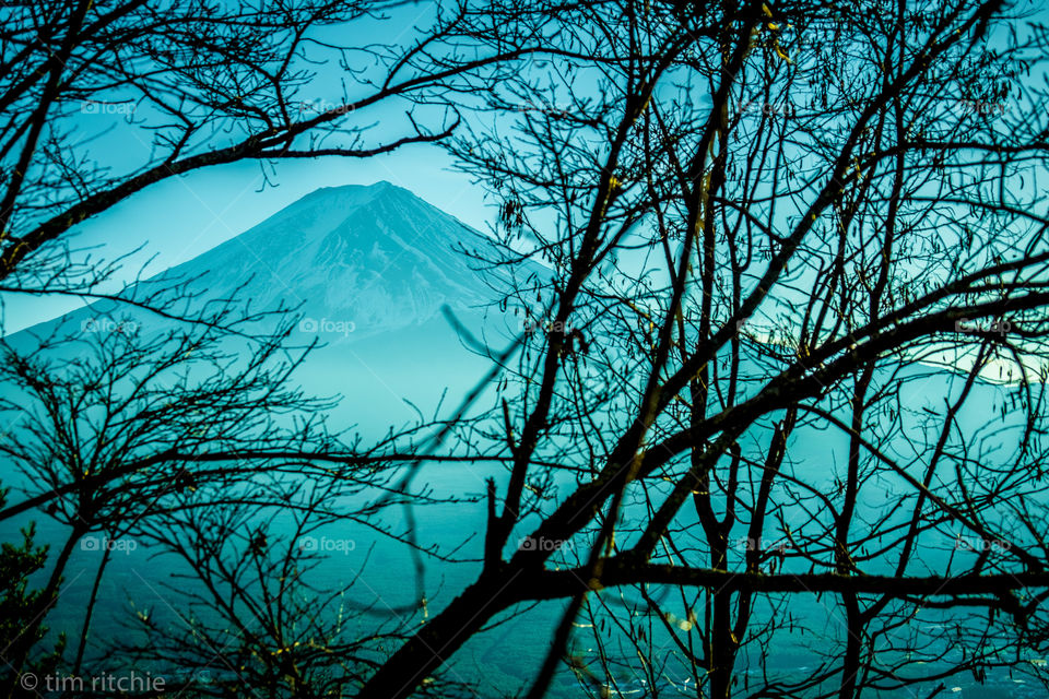 Fuji-San seen through an afternoon haze - Japan