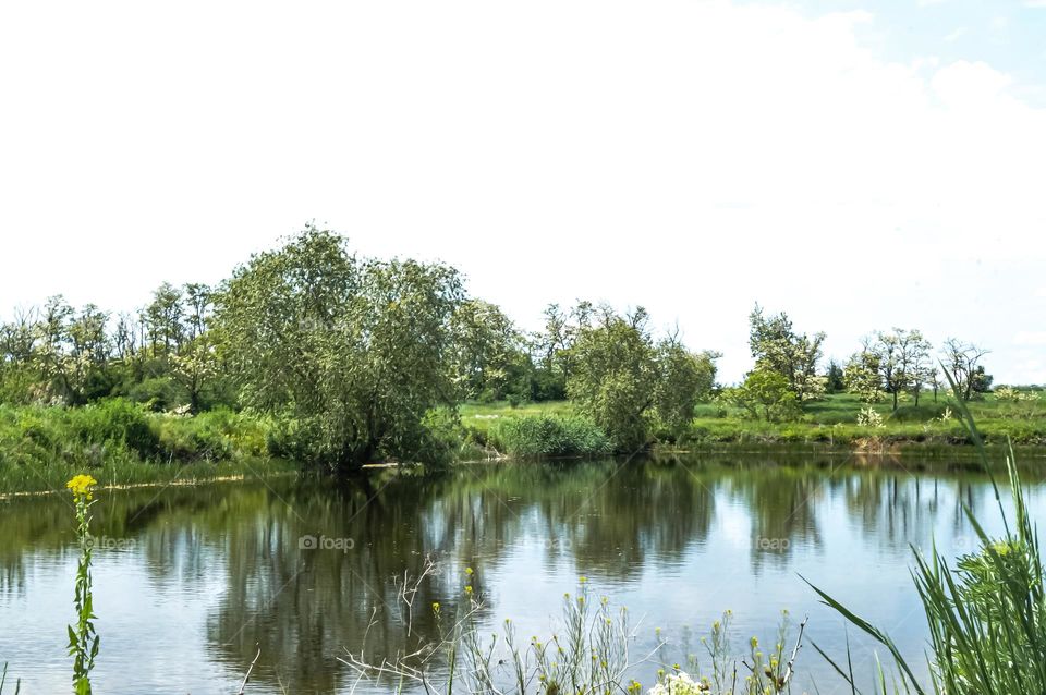 Peaceful landscape in the steppes of the Rostov region