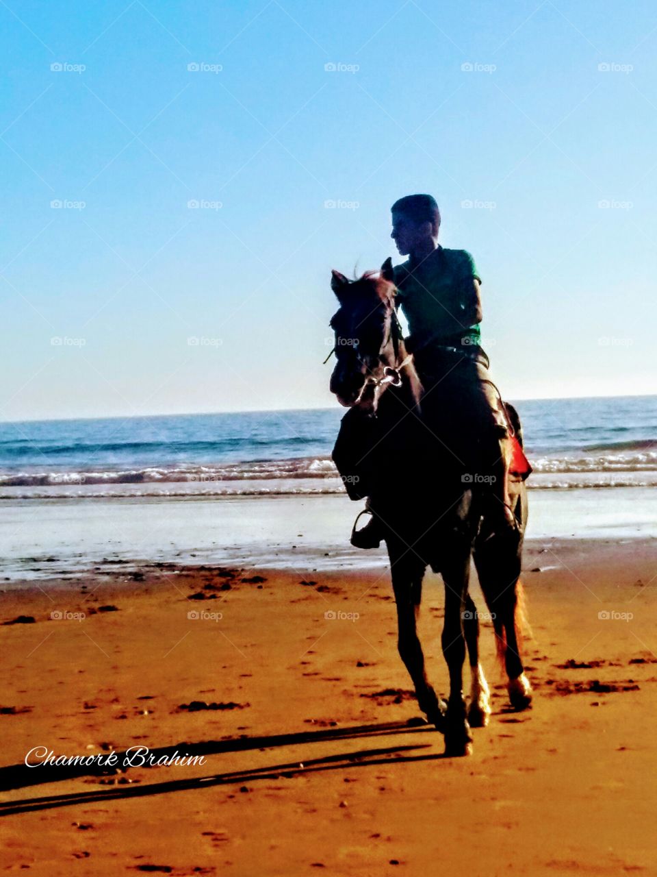 I took the photo of this boy riding this beautiful horse on a beach.Really ,it is soo amazing