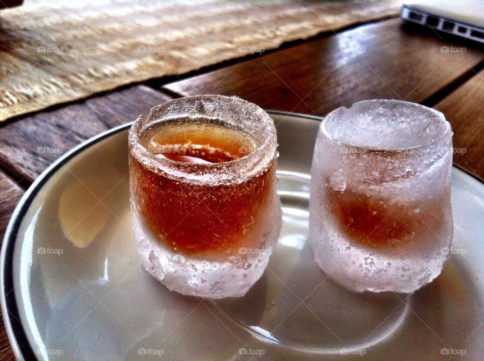 Shot glass rum ice artistic hd photo summer