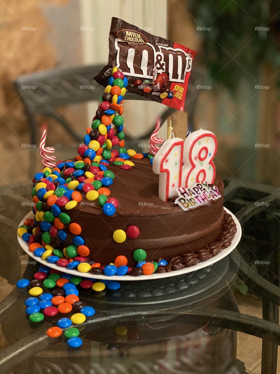 Oh, I spilled my M&Ms all over your cake 