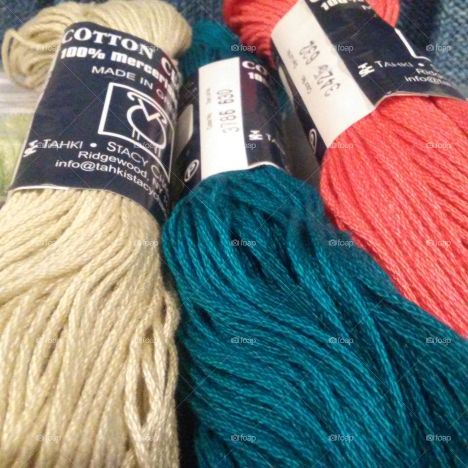 ocean theme color scheme mercerized cotton yarn