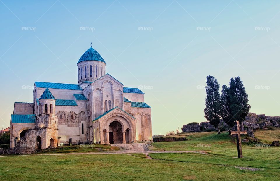 Impression Morning scene at Bagrati Cathedral in Kutaisi Georgia