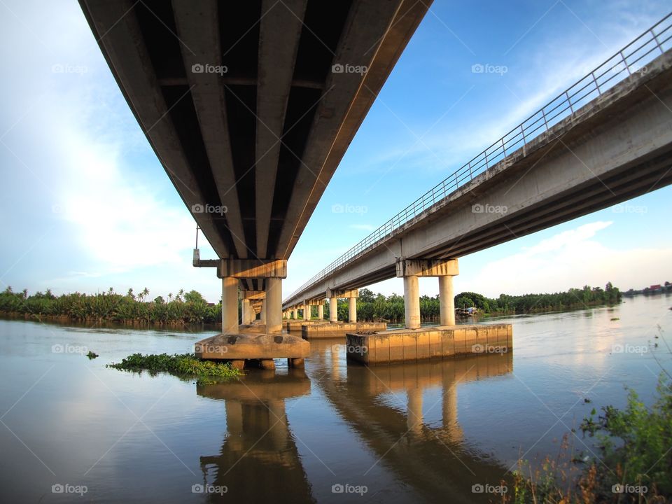 Bridge, Water, No Person, River, Reflection