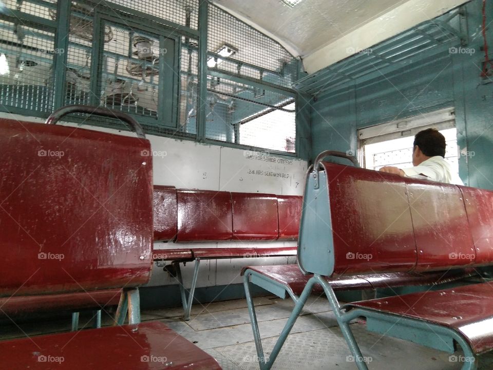 inside look of Mumbai local train